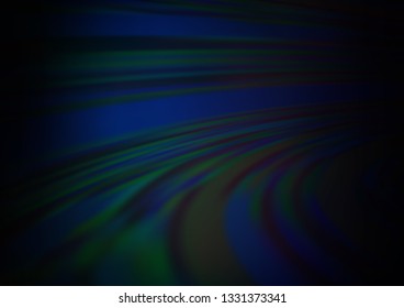 Dark BLUE vector glossy abstract template. Colorful illustration in blurry style with gradient. Brand new style for your business design.