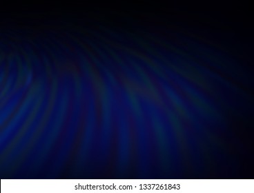 Dark BLUE vector glossy abstract template. Creative illustration in halftone style with gradient. A completely new template for your design.