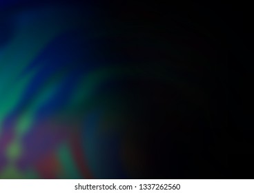 Dark BLUE vector glossy abstract template. A completely new color illustration in a bokeh style. A completely new template for your design.