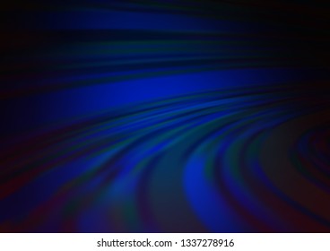 Dark BLUE vector glossy abstract background. An elegant bright illustration with gradient. The blurred design can be used for your web site.
