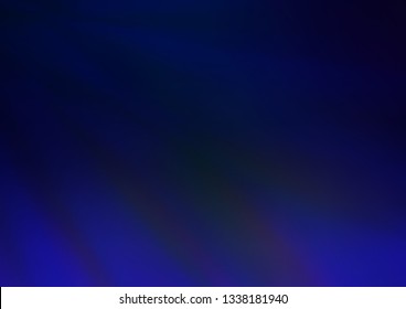 Dark BLUE vector glossy abstract background. Colorful illustration in blurry style with gradient. The best blurred design for your business.