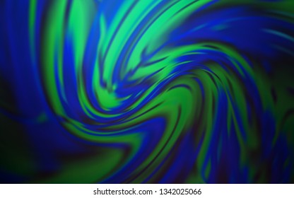Dark BLUE vector glossy abstract layout. Creative illustration in halftone style with gradient. Background for designs.