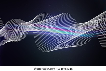 Dark BLUE vector glossy abstract backdrop. Creative illustration in halftone style with gradient. New style design for your brand book.