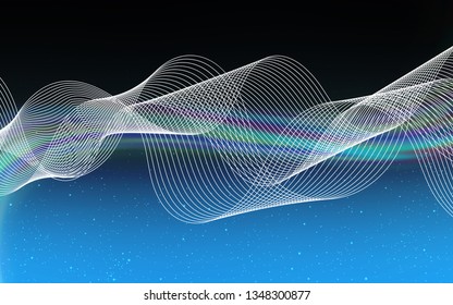 Dark BLUE vector glossy abstract background. Glitter abstract illustration with gradient design. Completely new design for your business.