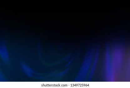 Dark BLUE vector glossy abstract background. A completely new colored illustration in blur style. Blurred design for your web site.