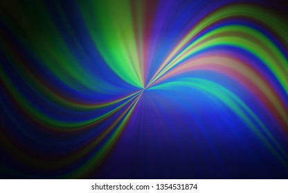 Dark BLUE vector glossy abstract layout. Colorful abstract illustration with gradient. Completely new design for your business.