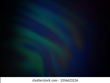 Dark BLUE vector glossy abstract background. Colorful illustration in blurry style with gradient. The best blurred design for your business.