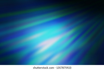Dark BLUE vector glossy abstract layout. Glitter abstract illustration with gradient design. Smart design for your work.