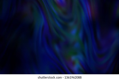 Dark BLUE vector glossy abstract layout. Glitter abstract illustration with gradient design. Blurred design for your web site.