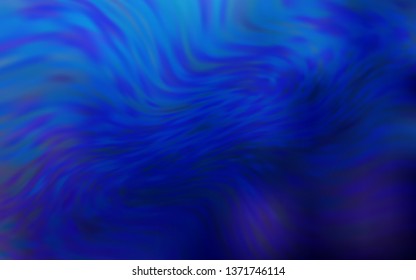 Dark BLUE vector glossy abstract background. Abstract colorful illustration with gradient. Blurred design for your web site.