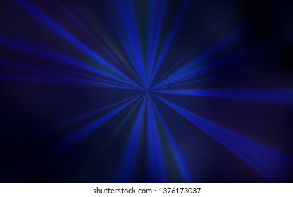 Dark BLUE vector glossy abstract backdrop. Creative illustration in halftone style with gradient. Background for designs.