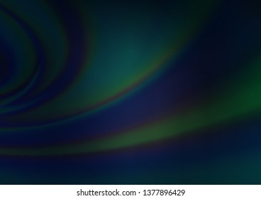 Dark BLUE vector glossy abstract template. Glitter abstract illustration with an elegant design. The best blurred design for your business.