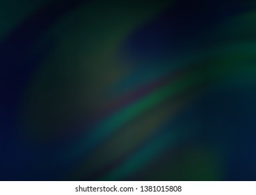 Dark BLUE vector glossy abstract background. A completely new color illustration in a bokeh style. The background for your creative designs.
