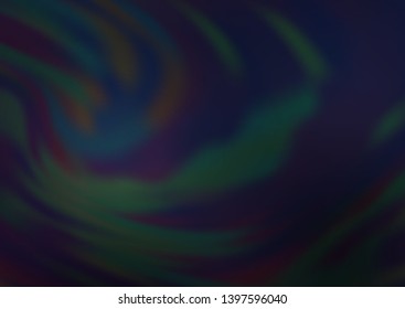 Dark BLUE vector glossy abstract template. Colorful illustration in blurry style with gradient. The best blurred design for your business.