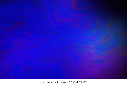 Dark BLUE vector glossy abstract background. Colorful abstract illustration with gradient. Background for designs.