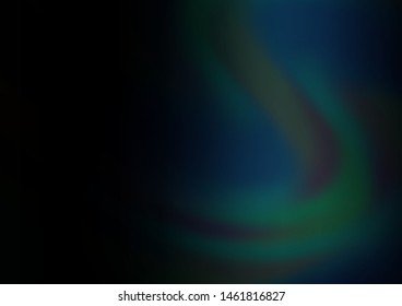 Dark BLUE vector glossy abstract template. Modern geometrical abstract illustration with gradient. The elegant pattern for brand book.