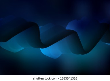 Dark BLUE vector glossy abstract background. Creative illustration in halftone style with gradient. New way of your design.