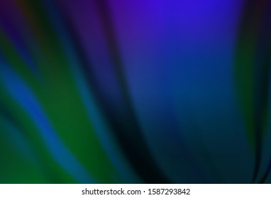 Dark BLUE vector glossy abstract backdrop. A completely new colored illustration in blur style. New design for your business.