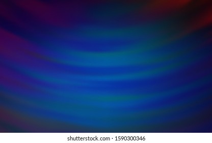Dark BLUE vector glossy abstract layout. Glitter abstract illustration with gradient design. Blurred design for your web site.