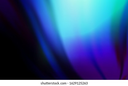 Dark BLUE vector glossy abstract backdrop. Colorful illustration in abstract style with gradient. The best blurred design for your business.
