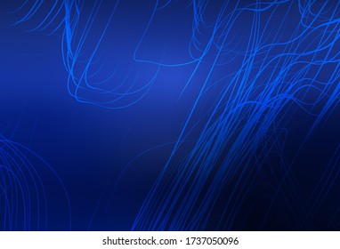 Dark BLUE vector glossy abstract backdrop. Creative illustration in halftone style with gradient. Background for designs.