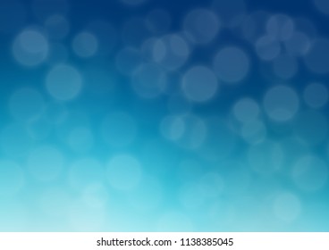 Dark BLUE vector glossy bokeh pattern. Modern geometrical abstract illustration with gradient. The template can be used for your brand book.