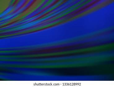 Dark BLUE vector glossy bokeh pattern. Colorful illustration in abstract style with gradient. A new texture for your design.