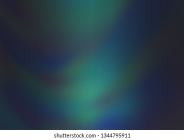 Dark BLUE vector glossy bokeh pattern. A vague abstract illustration with gradient. A completely new template for your design.