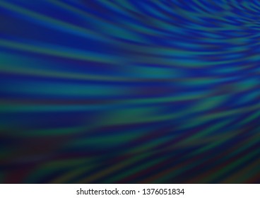Dark BLUE vector glossy bokeh pattern. A vague abstract illustration with gradient. The best blurred design for your business.