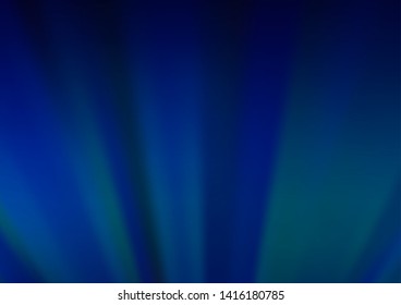 Dark BLUE vector glossy bokeh pattern. Creative illustration in halftone style with gradient. The best blurred design for your business.
