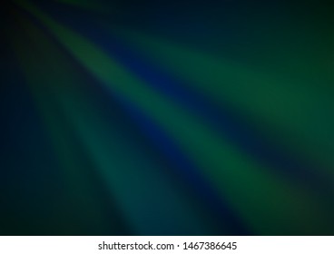 Dark BLUE vector glossy bokeh pattern. A vague abstract illustration with gradient. Brand new design for your business.