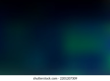 Dark BLUE vector glossy bokeh pattern. Modern abstract illustration with gradient. Brand new style for your business design.