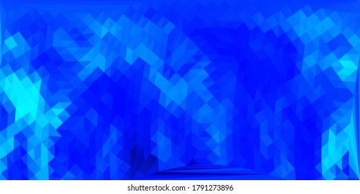 Dark blue vector gradient polygon layout. Illustration in broken glass style with triangles. Background for mobile phones.