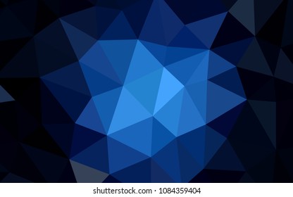 Dark BLUE vector gradient triangles pattern. Colorful illustration in abstract style with triangles. Template for cell phone's backgrounds.