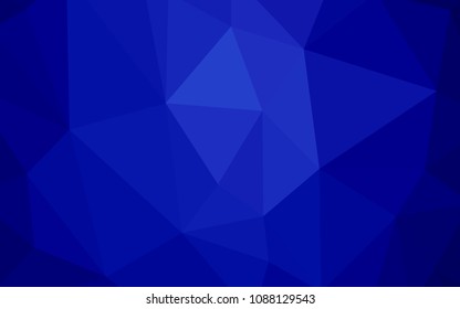 Dark BLUE vector gradient triangles pattern. A completely new color illustration in a polygonal style. Pattern for a brand book's backdrop.