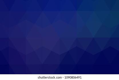 Dark BLUE vector gradient triangles pattern. Polygonal abstract illustration with gradient. Pattern for a brand book's backdrop.
