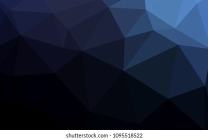 Dark BLUE vector gradient triangles texture. Polygonal abstract illustration with gradient. New template for your brand book.