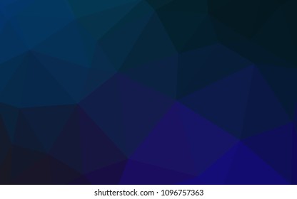Dark BLUE vector gradient triangles pattern. Colorful abstract illustration with triangles. Brand new design for your business.