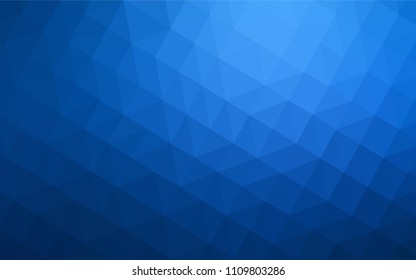 Dark BLUE vector gradient triangles template. Shining colorful illustration with triangles. Template for cell phone's backgrounds.