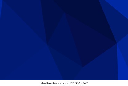 Dark BLUE vector gradient triangles pattern. A completely new color illustration in a polygonal style. Pattern for a brand book's backdrop.
