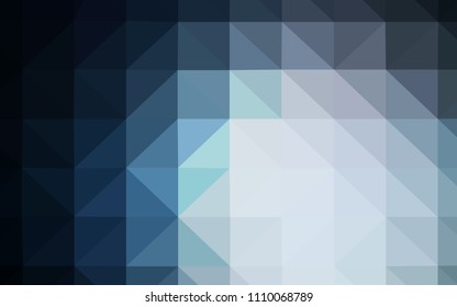 Dark BLUE vector gradient triangles template. Polygonal abstract illustration with gradient. Template for cell phone's backgrounds.