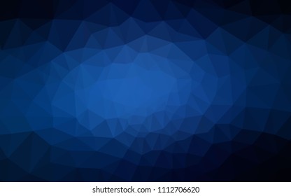 Dark BLUE vector gradient triangles texture. A completely new color illustration in a polygonal style. A completely new design for your leaflet.