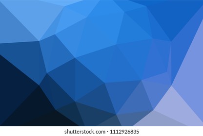 Dark BLUE vector gradient triangles pattern. Geometric illustration in Origami style with gradient.  Polygonal design for your web site.