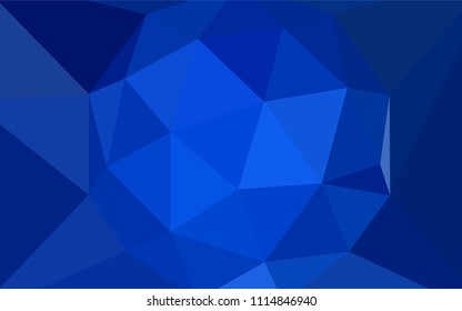 Dark BLUE vector gradient triangles texture. Modern abstract illustration with triangles. Completely new template for your banner.