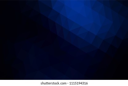 Dark BLUE vector gradient triangles pattern. Colorful illustration in polygonal style with gradient. Textured pattern for your backgrounds.