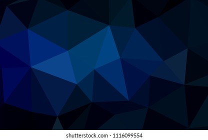 Dark BLUE vector gradient triangles pattern. Colorful illustration in abstract style with triangles. Brand new design for your business.