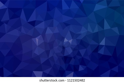 Dark BLUE vector gradient triangles texture. Polygonal abstract illustration with gradient. Template for cell phone's backgrounds.