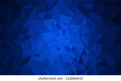 Dark BLUE vector gradient triangles pattern. Colorful illustration in abstract style with triangles. A new texture for your web site.