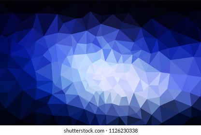 Dark BLUE vector gradient triangles pattern. A completely new color illustration in a polygonal style. Template for cell phone's backgrounds.