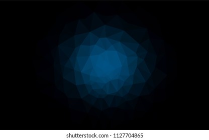 Dark BLUE vector gradient triangles pattern. Elegant bright polygonal illustration with gradient. Triangular pattern for your design.